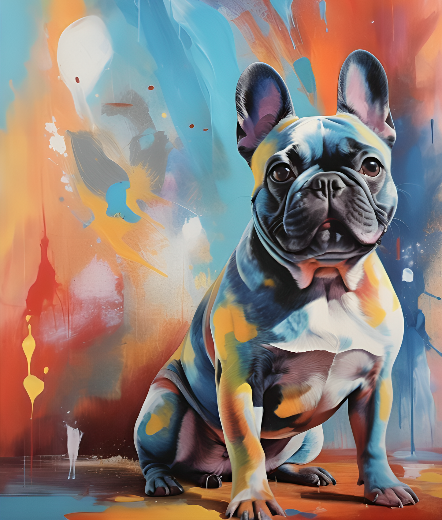 Chromatic Fusion Pet Portrait