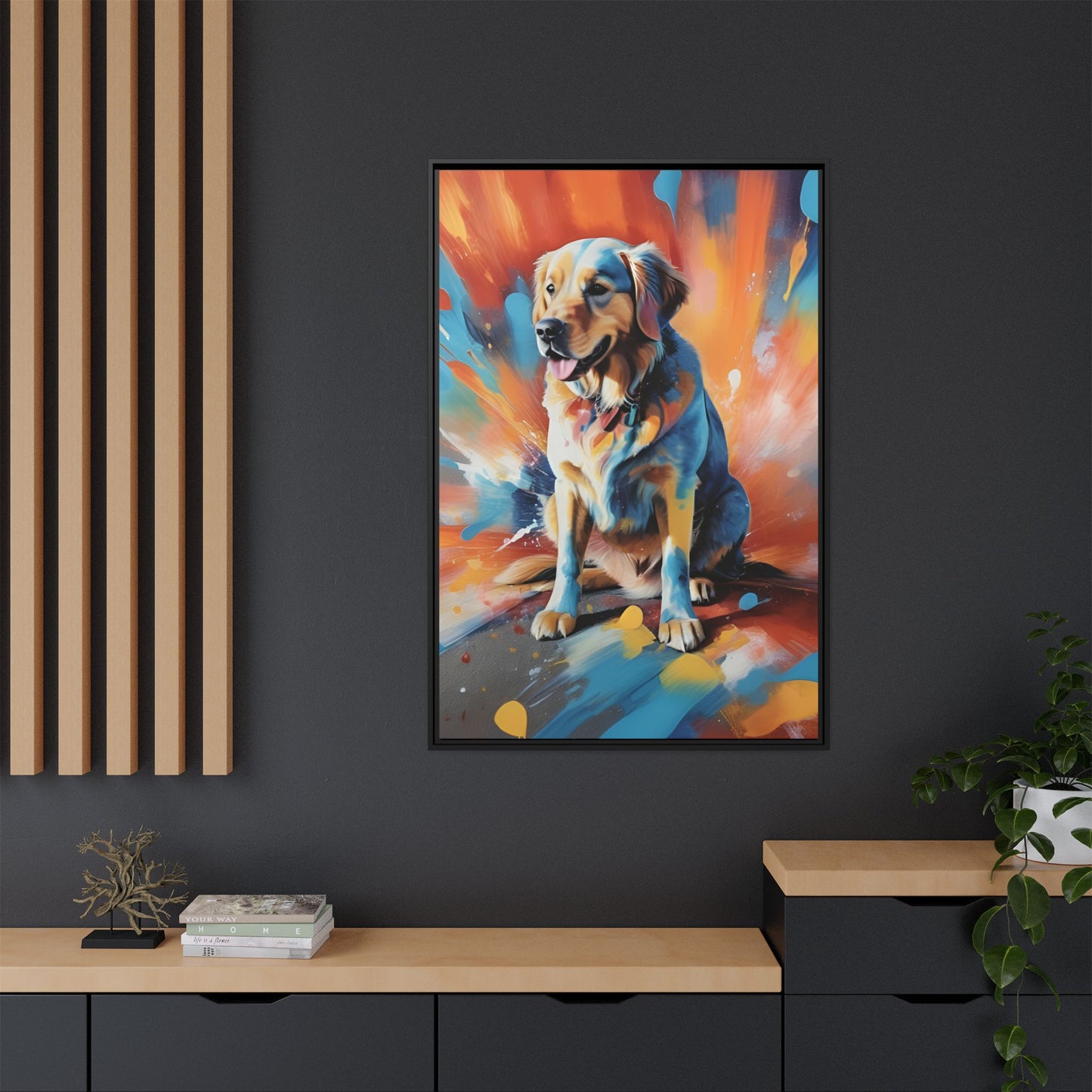 Chromatic Fusion Pet Portrait