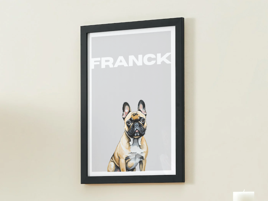 Modern Grey Pet Portrait