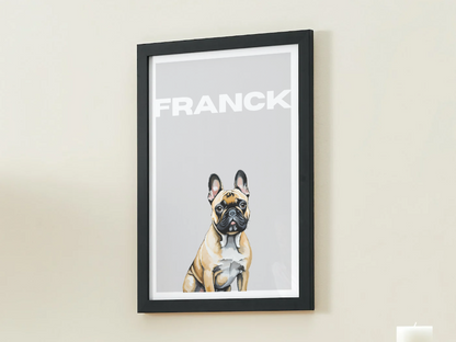 Modern Grey Pet Portrait