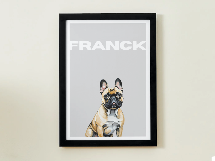 Modern Grey Pet Portrait
