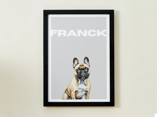 Modern Grey Pet Portrait