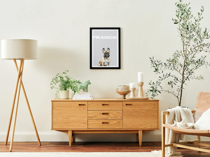 Modern Grey Pet Portrait