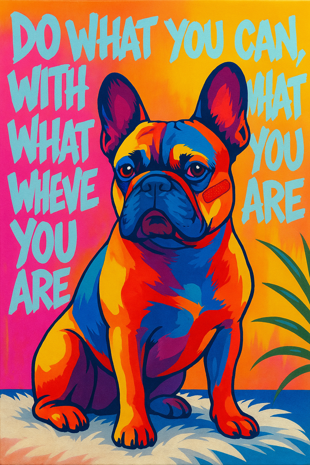Neon Fusion Pet Portrait
