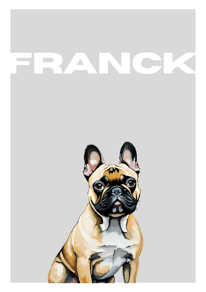 Modern Grey Pet Portrait